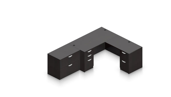 SL-27 Layout L-Shape Desk with Two Drawer Lateral File