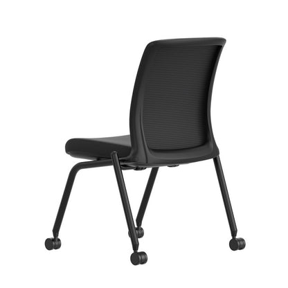 Orion Armless Nesting Chair with Black Frame (Sold as a Set of 2)