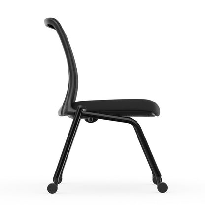 Orion Armless Nesting Chair with Black Frame (Sold as a Set of 2)