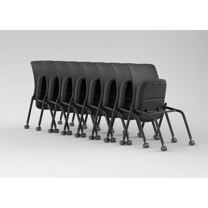 Orion Armless Nesting Chair with Black Frame (Sold as a Set of 2)