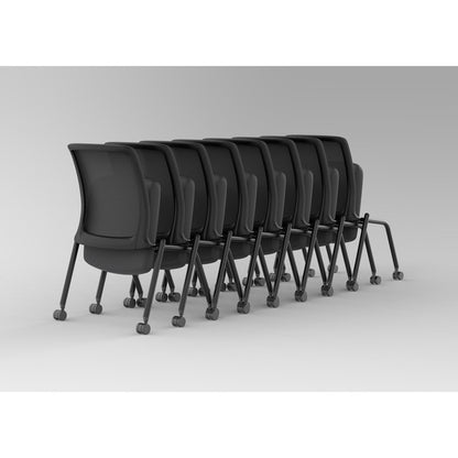 Orion Armless Nesting Chair with Black Frame (Sold as a Set of 2)