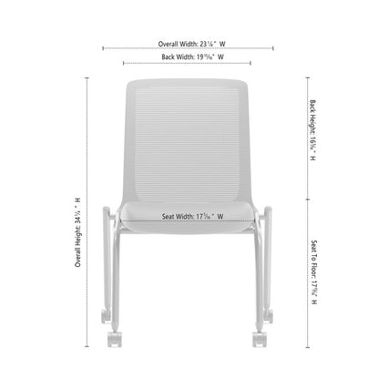 Orion Armless Nesting Chair with Black Frame (Sold as a Set of 2)