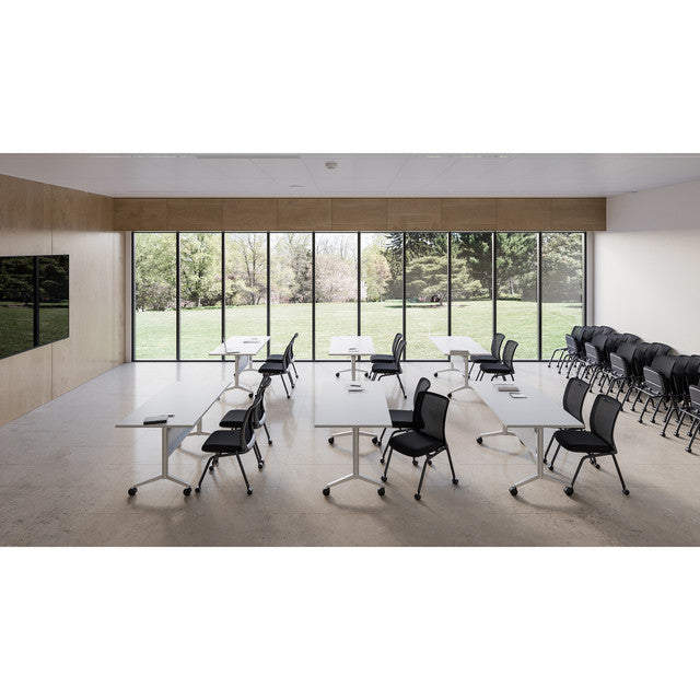 Orion Armless Nesting Chair with Black Frame (Sold as a Set of 2)