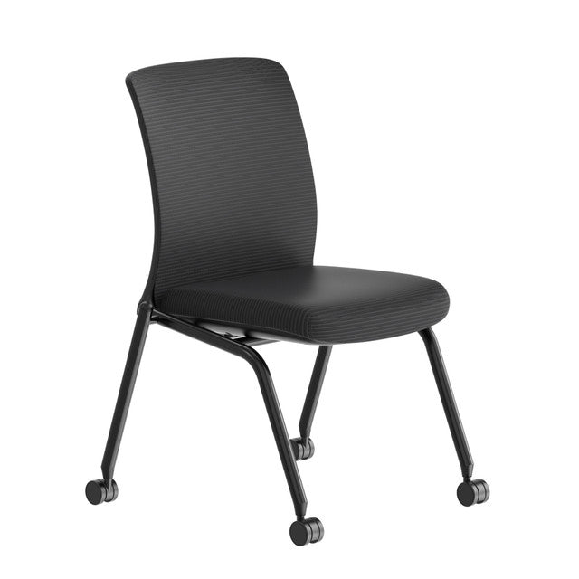 Orion Armless Nesting Chair with Black Frame (Sold as a Set of 2)