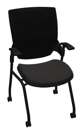 ROMA Mesh Medium Back Nesting Chair with Arms