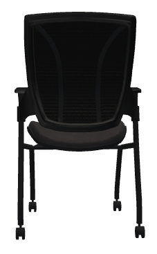 ROMA Mesh Medium Back Nesting Chair with Arms