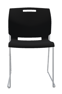 POPCORN Armless Chair, Polypropylene Seat & Back