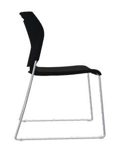 POPCORN Armless Chair, Polypropylene Seat & Back