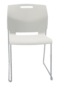 POPCORN Armless Chair, Polypropylene Seat & Back