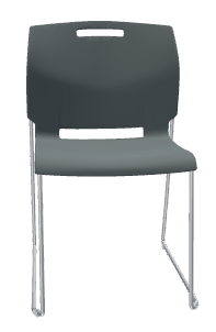 POPCORN Armless Chair, Polypropylene Seat & Back