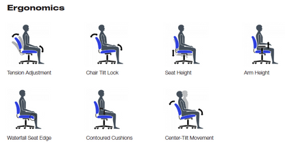 Offices to Go OTG11921B Mid Back Mesh Back Tilter