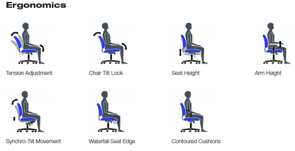 Offices to Go OTG11516 High Back Mesh Back Synchro-Tilter Chair