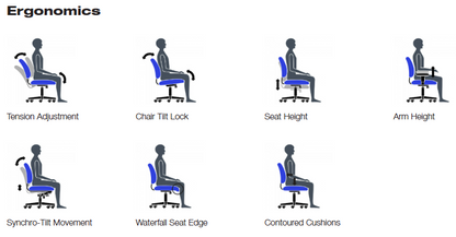 Offices to Go OTG2821 Mesh Seat and Back Synchro-Tilter Chair