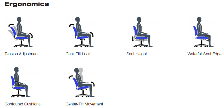 OTG 11750B Mesh Back Tilter Chair