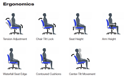 Offices to Go OTG12110B Mesh Back LuxPlus Tilter Chair