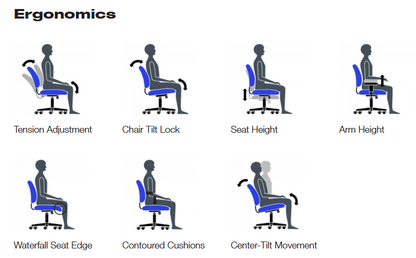 Offices to Go OTG11514B Mid-Back Mesh Back Synchro-Tilter Chair
