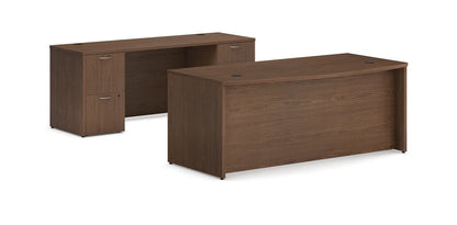 HON MOD 72"W x 96"D Office Suite with Bow Front Desk