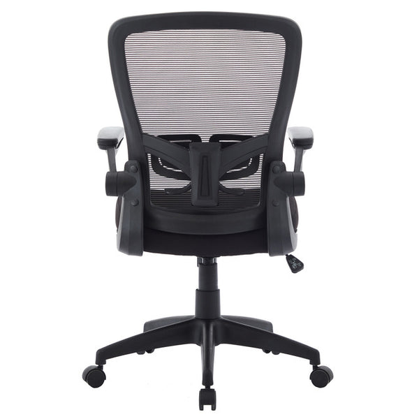 FINN Flip Arm Mesh Back Task Chair with Black Frame