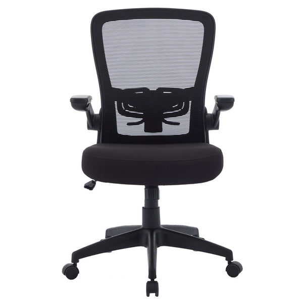 FINN Flip Arm Mesh Back Task Chair with Black Frame