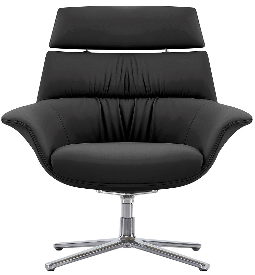 Black Leather Lounge Chair High Back
