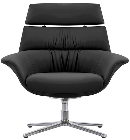 Black Leather Lounge Chair High Back