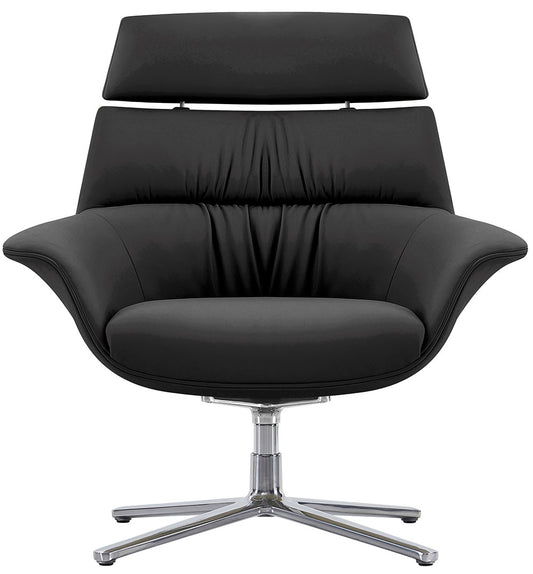 Black Leather Lounge Chair High Back