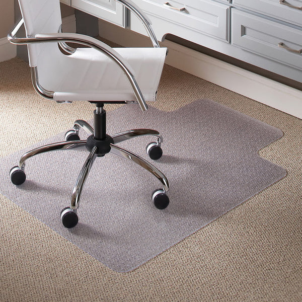 Everlife Chair Mat for Low Pile Carpet, 36" x 48" with Lip, Clear