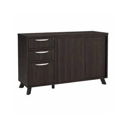 Flex Credenza with Pedestal and Cabinet