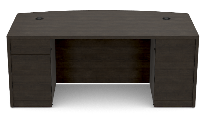 10500 HON Double Pedestal Bow Top Desk