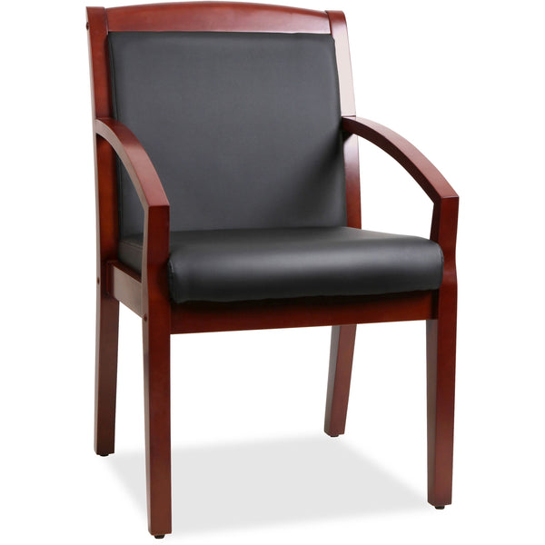 Bonded Leather with Wood Frame Guest Chair