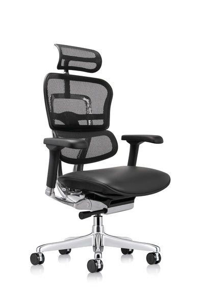 Ergohuman Leather Seat & Mesh Back with Headrest/Gen 2