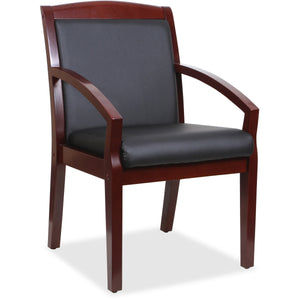 Bonded Leather with Wood Frame Guest Chair