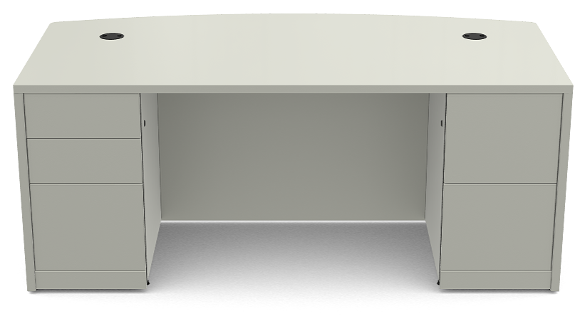 10500 HON Double Pedestal Bow Top Desk