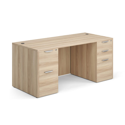 DBLFDOS102 Double Pedestal Desk 66"W x 30"D