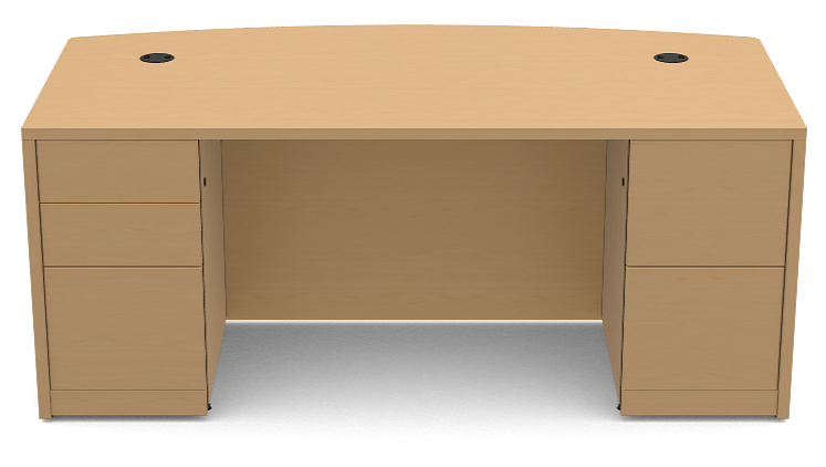10500 HON Double Pedestal Bow Top Desk