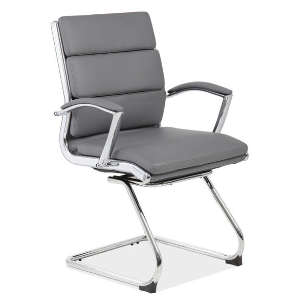 Executive Guest Chair with Chrome Sled Base