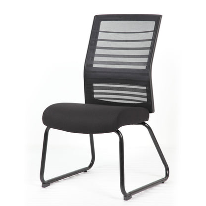 6569MBFBK Interchangeable Black Mesh Guest Chair with Sled Base