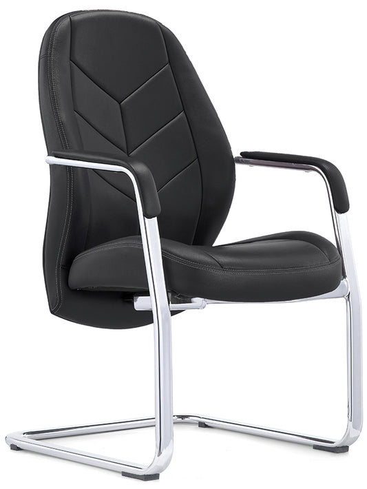 Black Leather Side Chair