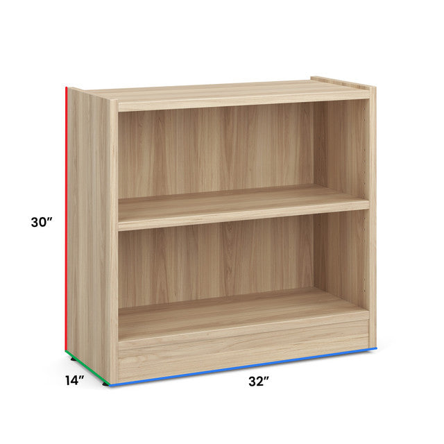 OS 31.5"W 2-Shelf Bookcase