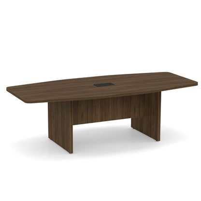 OS 8' Boat-Shaped Conference Table with Slab Base
