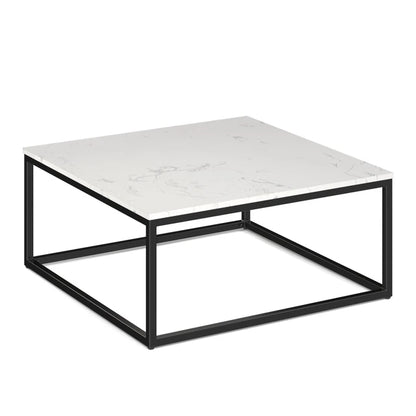 OSOT36SZQ LENOX 36" Square Coffee Table with Black Metal Base