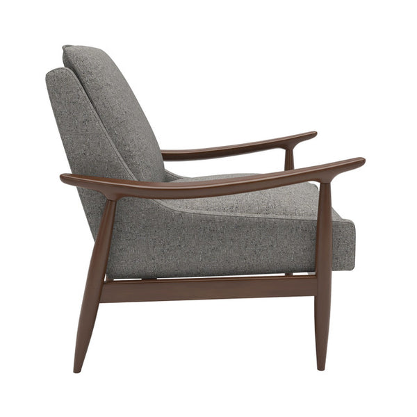 MIRA Wood Arm Upholstered Lounge Chair