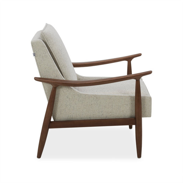 MIRA Wood Arm Upholstered Lounge Chair