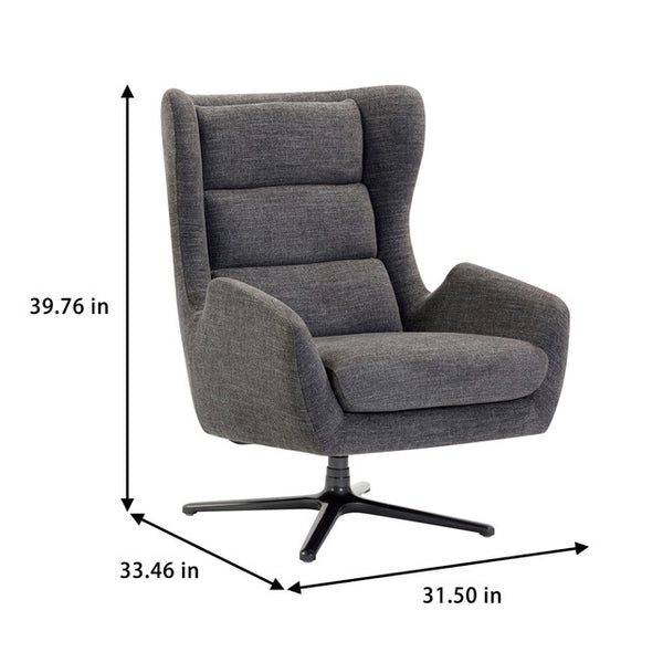 LINCOLN High Back Upholstered Swivel Lounge Chair