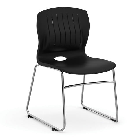 SLASH Armless Stacking Chair with Sled Base