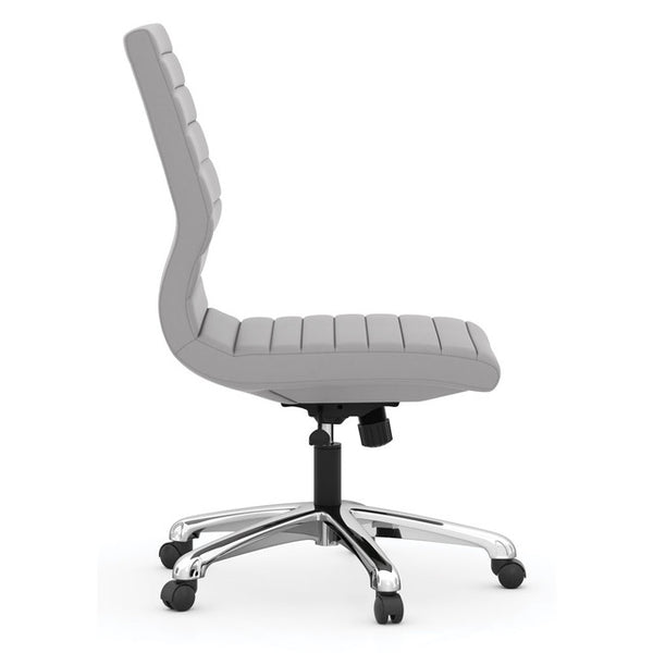 Tre Lite Armless Executive Mid Back Chair with Chrome Frame (CLOSEOUT ITEM)