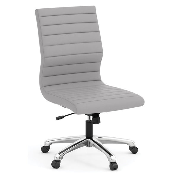 Tre Lite Armless Executive Mid Back Chair with Chrome Frame (CLOSEOUT ITEM)