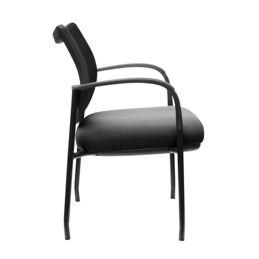 CARSON Guest Arm Chair with Black Frame