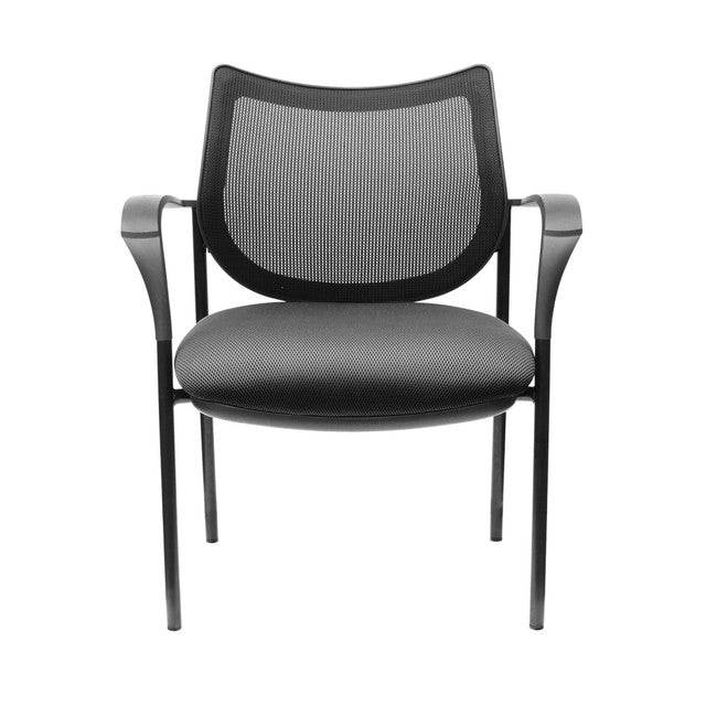 CARSON Guest Arm Chair with Black Frame