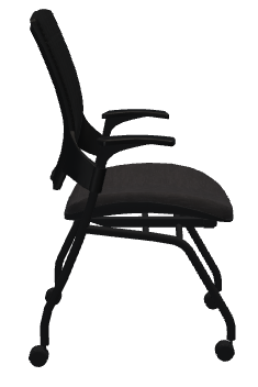 ROMA Mesh Medium Back Nesting Chair with Arms